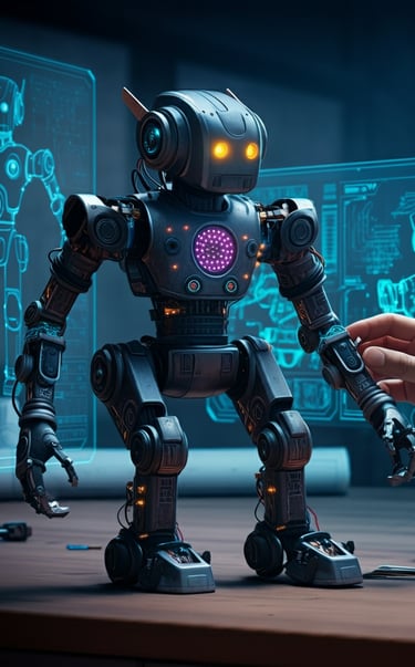 a robot that is sitting on a desk