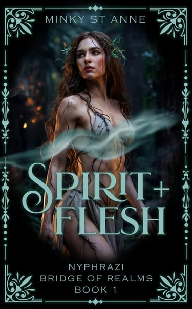 Cover of Spirit and Flesh the first title in the Nyphrazi Bridge of Realms Series due out 2026