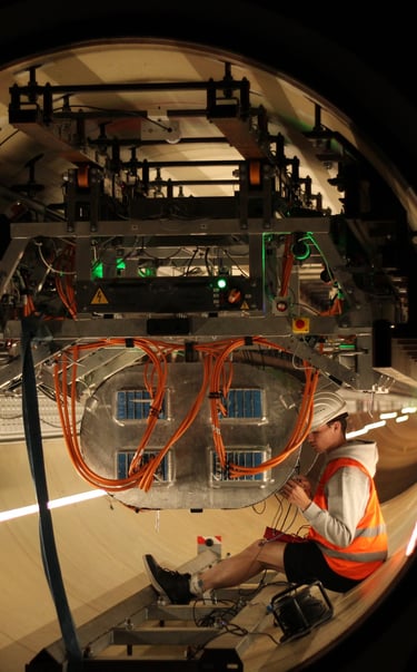 Hyperloop System inside the European Hyperloop Center tube during EHW 2025