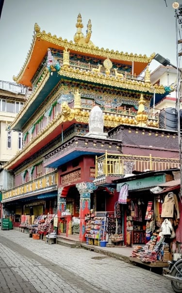 Tibetan Buddhist Kalachakra Temple in McLeod Ganj, Dharamshala.