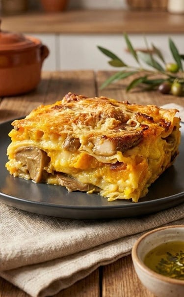 Lasagna di zucca - Ricetta per lasagna di zucca vegetariana cremosa e saporita