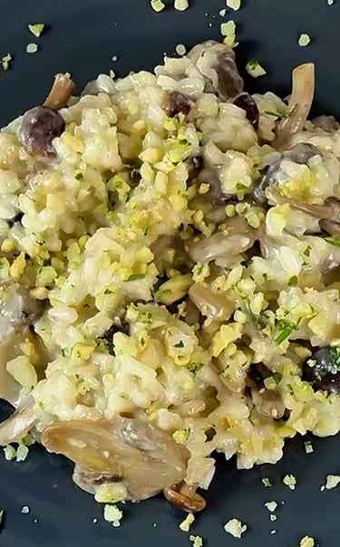 Vegan mushroom risotto