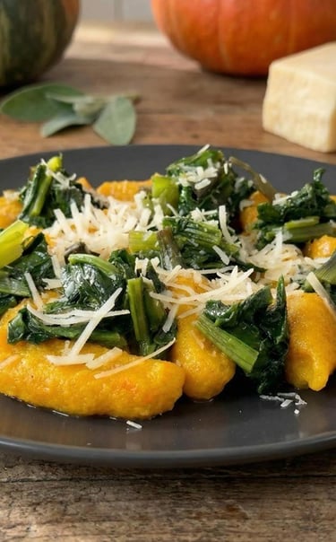 Pumkin gnocchi made at home