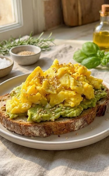 Toast con avocado cremoso e uovo, colazione sana e veloce