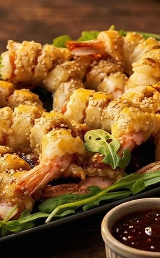 Bocconcini di gamberi aperitivo con solo 3 Ingredienti