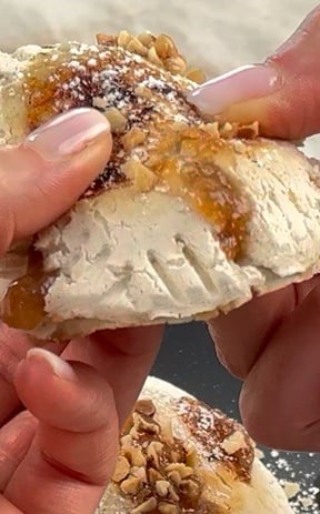 Sweet focaccia - Soft sweet focaccia filled with fig jam