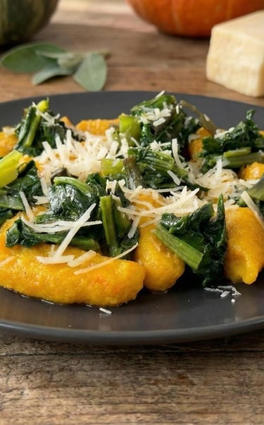 Pumkin gnocchi made at home