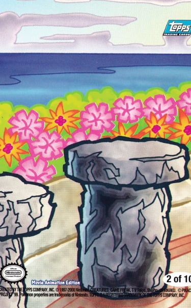 Stickers 2 of 10 Topps Pokémon The Movie 2000 back