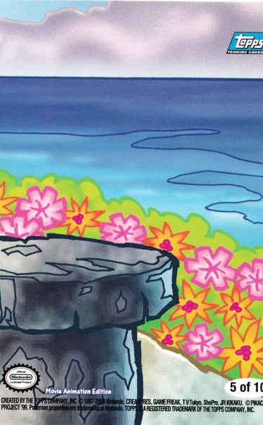 Stickers 5 of 10 Topps Pokémon The Movie 2000 back