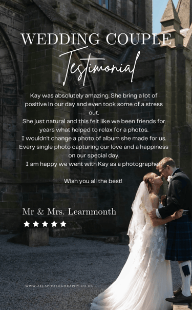 a bride and groom kissing in front of a castle