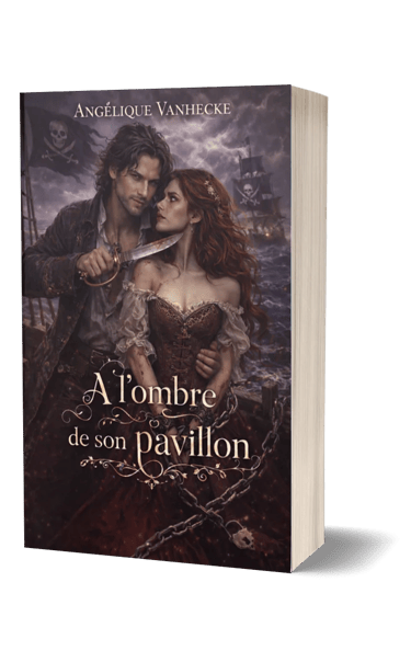 Broché romance historique pirates slow burn A l'ombre de son pavillon - Angélique Vanhecke.