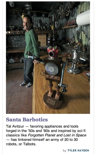 Teaser for Santa Barbara Independent article on artist Tal Avitzur.
