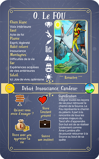 Eden le jeu de la vie Le tarot de jasper Explications Le fou