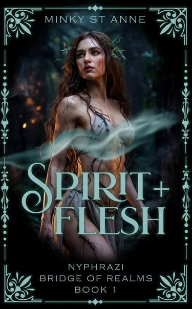 Cover of Spirit and Flesh the first title in the Nyphrazi Bridge of Realms Series due out 2026