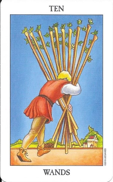 10 Wands Tarot Rider Waite