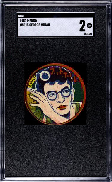 George Mikan Rare Menko Card from 1950