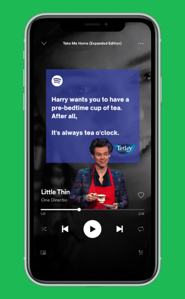 Tetley Spotify ad