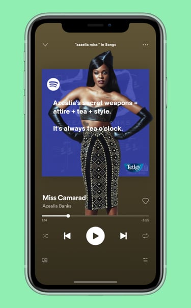 Tetley Spotify ad