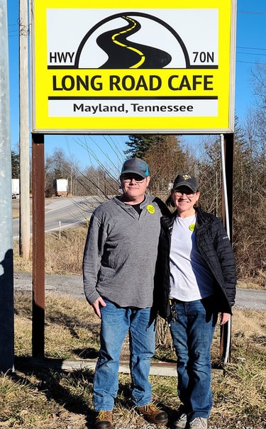 Bruce and Mary Beth Long, Owners of the Long Road Cafe, Mayland, TN