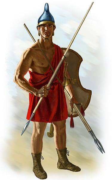 Agrianian peltast - modern reconstruction by Johnny Shumate (Wikipedia-ancient macedonian army)
