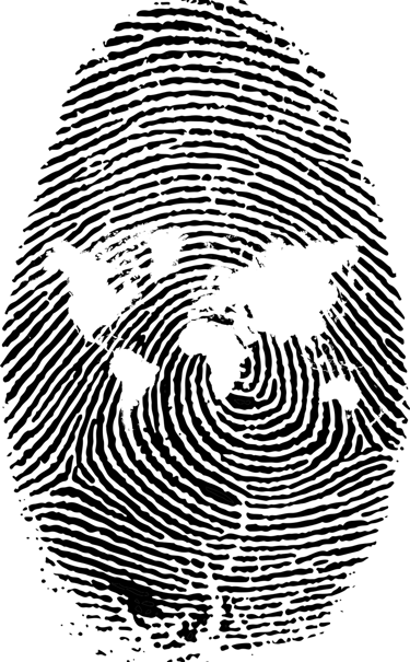 empreinte digitale monde