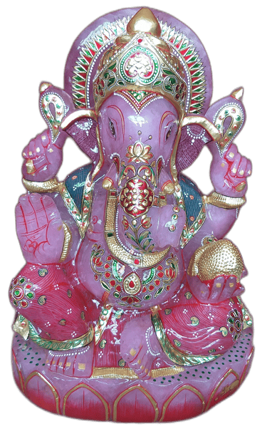 Rosequartz Ganesha Statue