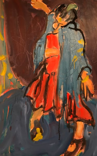 painting of a flamenco dancer