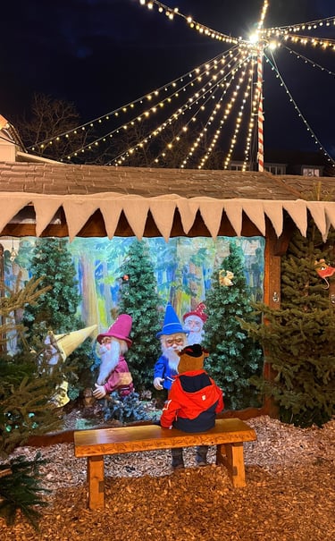 Fairy tale storys depectited at the childrens christmas market Karlsruhe