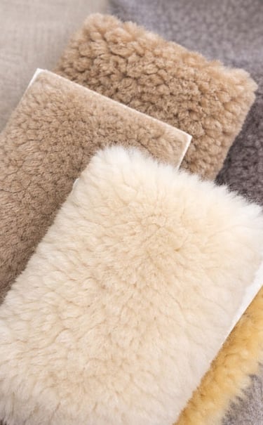 Textured fabric samples for upholstered chairs