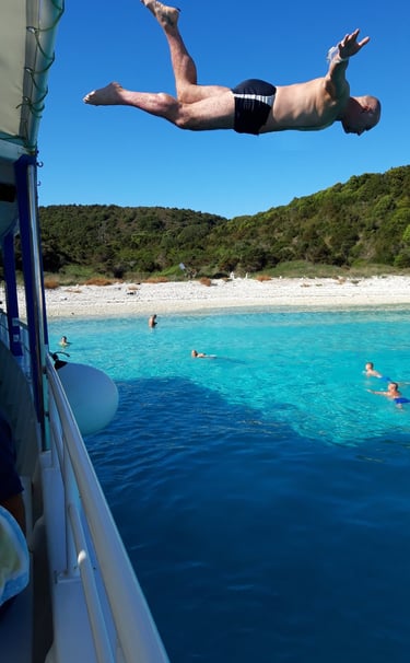 Antipaxos Swimming Corfu Villa Olivia Pentati