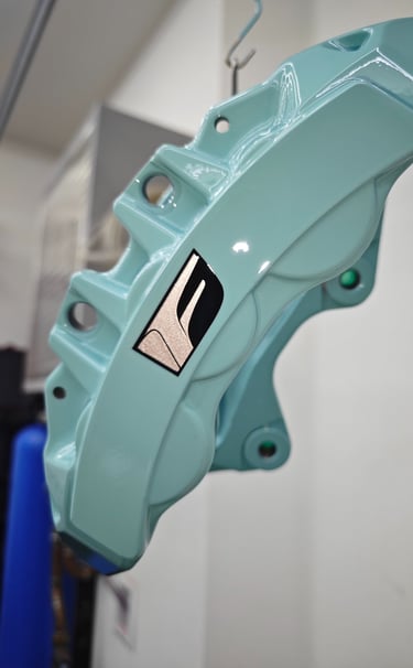 RCF calipers in Tiffany Blue for a Lexus IS