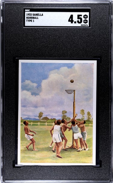 1932 Sanella Margarine Korbball Netball Basketball Type 1 Rare