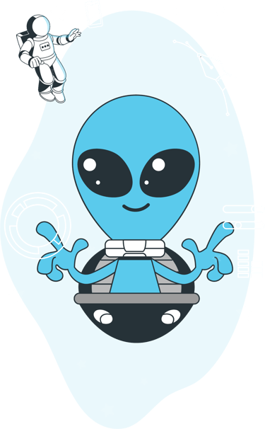 alien showcasing our process