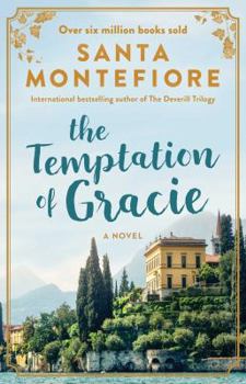 Cover of "The Temptation of Gracie" with a Tuscan villa and cypress trees.