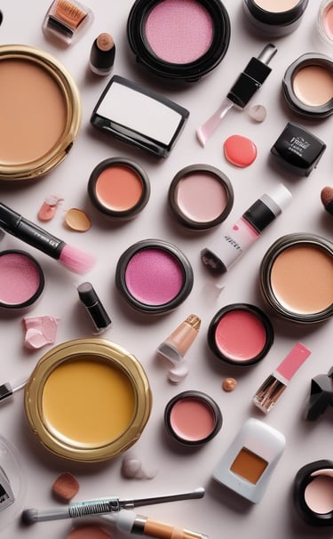 close-up photography of assorted cosmetics