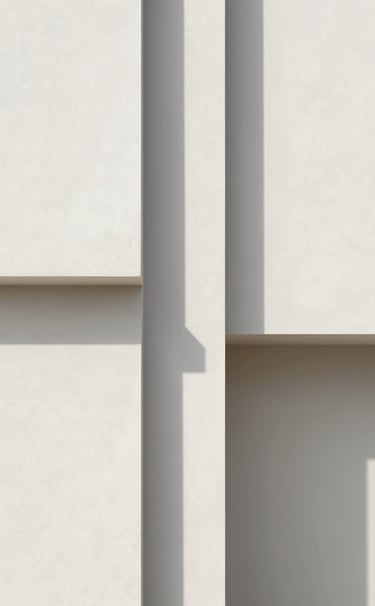 Minimalist architectural detail showing high-contrast shadows on an off-white textured wall, clean lines, artistic and premium mood with a focus on geometric simplicity.