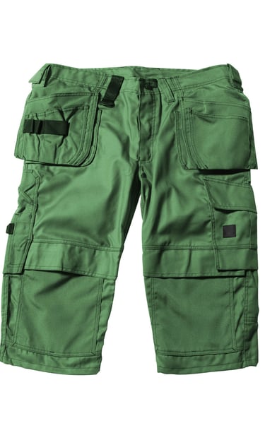 Rongzhiyue: Green cargo shorts with pockets