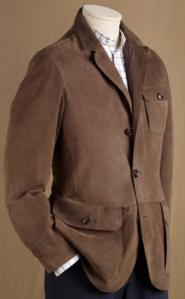 Rongzhiyue: Brown blazer display on mannequin