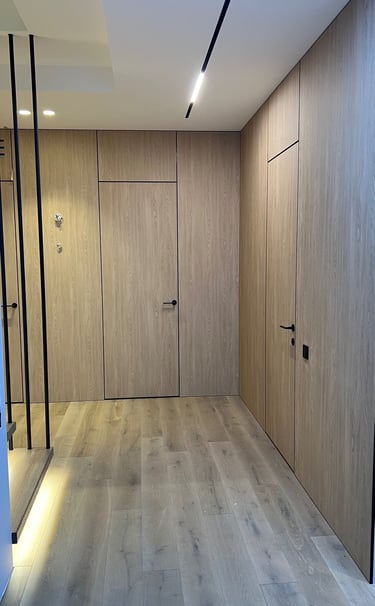 Drzwi ukryte z panele scienne