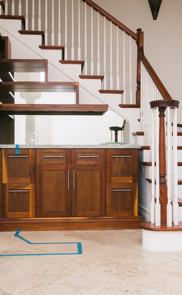 Custom staircase and cabinetry renovation Delray Beach