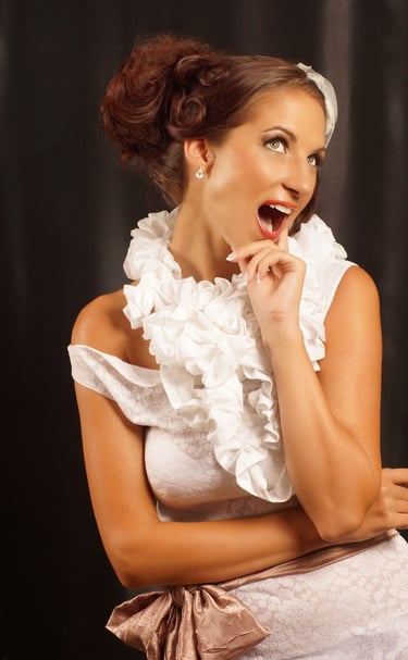 a beautiful woman with a white bridal dress