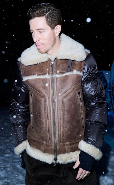 Shawn white attending moncler fashion show 2025 
