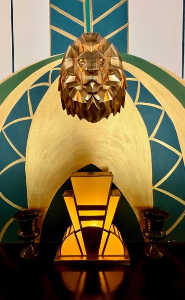 Décoration du bar du boutique hôtel Maison Fimela situé au coeur du Sine Saloum