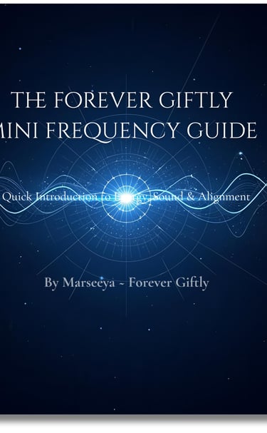 a book cover of the book, the forever giftly frequency