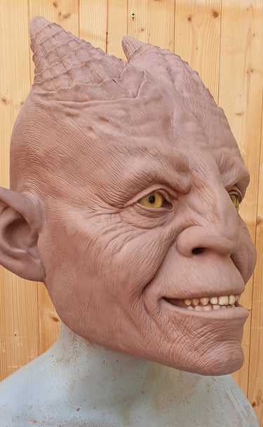 Fantasy creature head sculpt developed using detailed 3D sculptural services