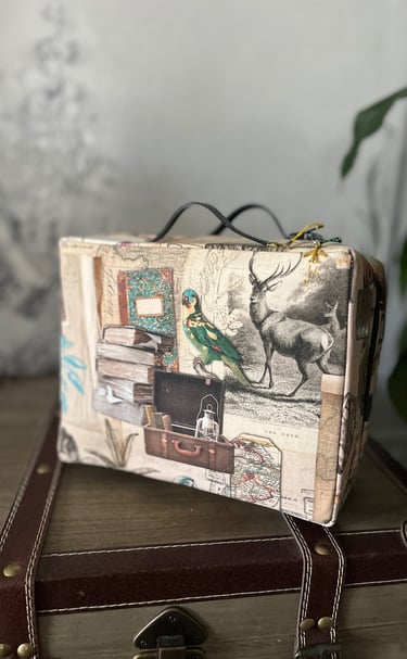 Vanity de toilette motif voyage et nature 