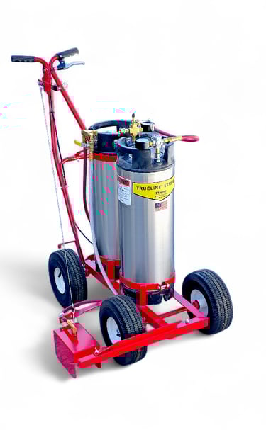 Parking lot paint striping machine