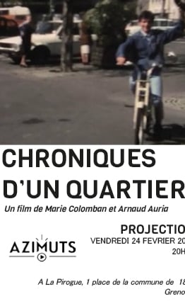 Carton invitation projection chroniques d'une avenue Abbaye Grenoble