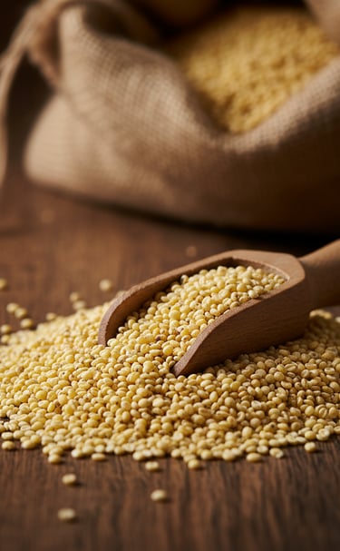 Foxtail Millet: Lowers glycemic index and supports neural health due to high lecithin content.