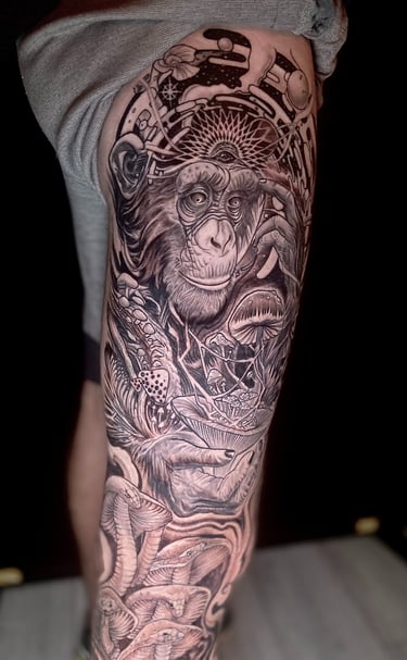 Stoned Ape Theory Surreal Tattoo Vancouver